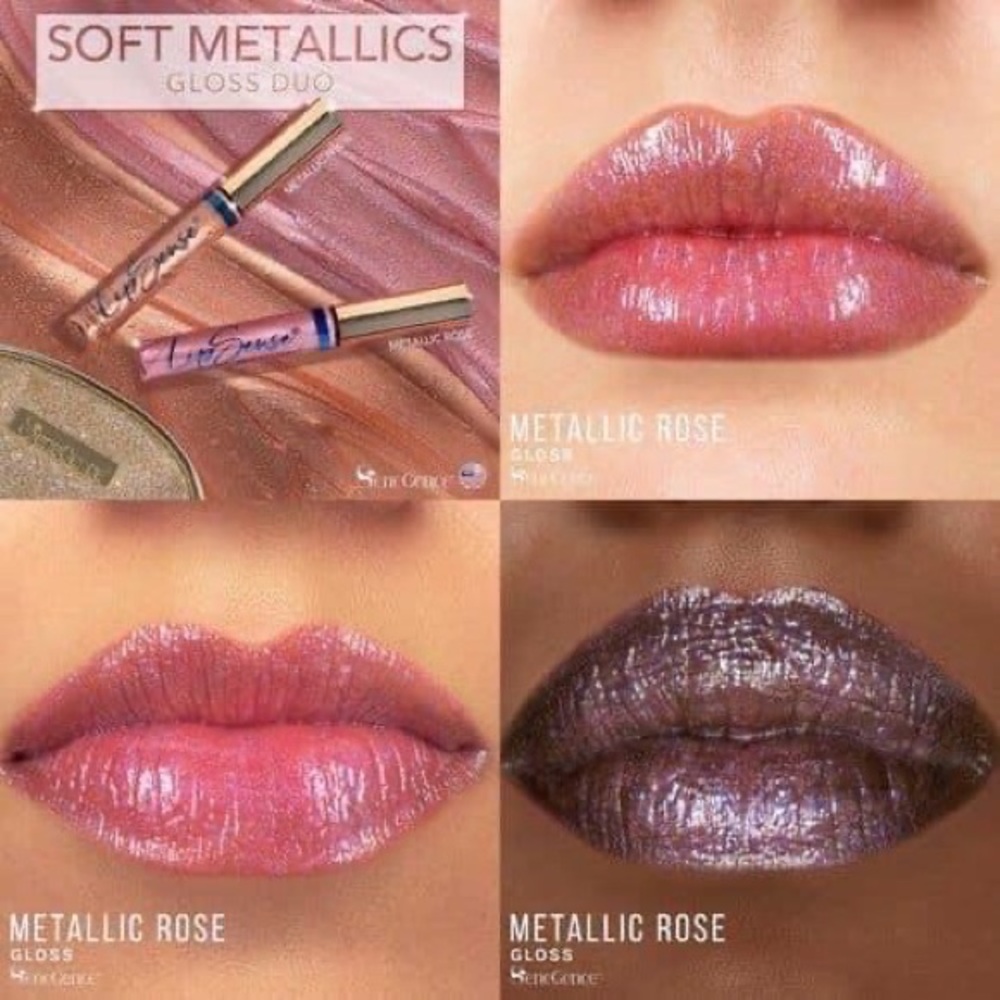 Brand New & Sealed LipSense Metallic Rose Gloss